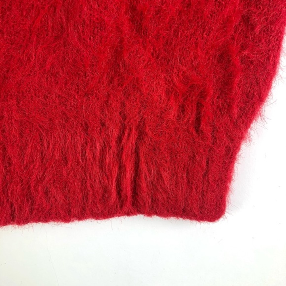 Victoria’s Secret Red Fuzzy Slouchy Sweater - Picture 8 of 9